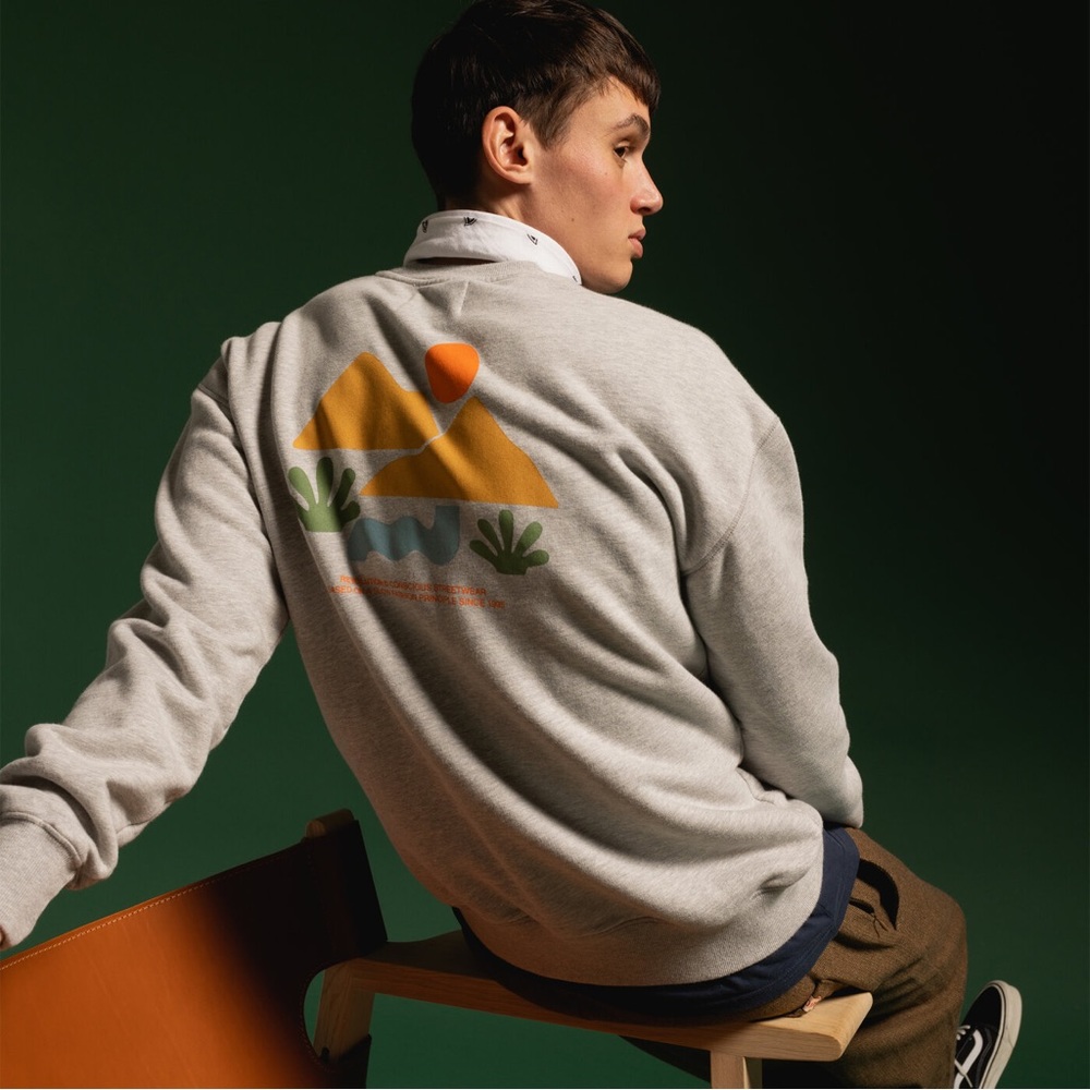 Revolution- Loose Crewneck in grey mel